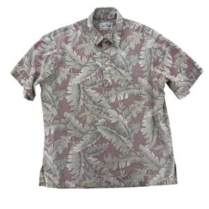 Vintage Kai Nani Shirt Mens Large Hawaiian Floral Aloha Made USA 90s